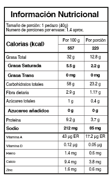 Alfajor sin azúcar adicionada caja x 6 unidades o 10 unidades
