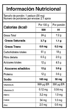 Galletas de avena aplastaditas caja x 20 unidades