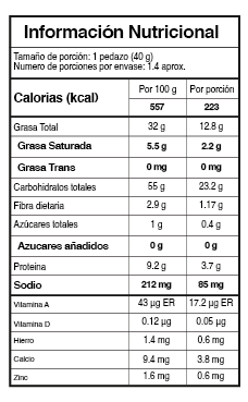 Barras multicereal con chocolate sin azúcar adicionada caja x 10 unidades