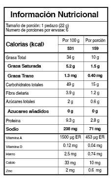 Galletas de avena sin azúcar caja x 30 unidades